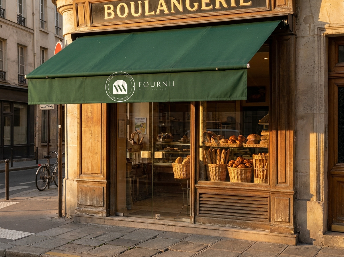 FOURNIL on a shop awning